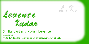 levente kudar business card